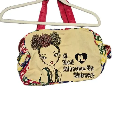 Y2K Harajuku Lovers Gwen Stefani Fatal Attraction To Cuteness Purse Bag Canvas - Picture 7 of 14